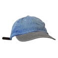 thumbnail image 4 of KC Caps® Unstructured Low-profile Two-Tone Denim Garment Washed Baseball Cap, 4 of 4