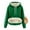 Green, variant on Women's Sherpa Fleece Hoodies Lined Pullover Fluffy Winter Warm Sweatshirts Solid Color Hooded Sweatshirt with Kangaroo Pocket