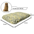 thumbnail image 2 of Floral Pet Bed, Repetitive Vintage Style Pattern of Mustard Tone Flower Silhouettes, Resistant Pad for Dogs and Cats Cushion with Removable Cover, 24" x 39", Grey Yellow and Slate Brown, by Ambesonne, 2 of 4