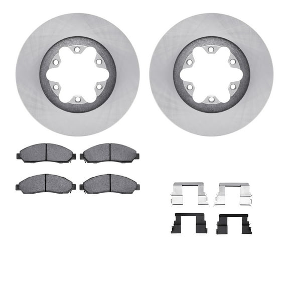 Dynamic Friction Company Front Brake Rotors with 5000 Advanced Brake Pads includes Hardware 6512-48309