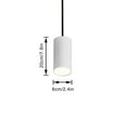 thumbnail image 3 of FSLiving 7W Linear Look LED Swag White Hanging Full Spectrum Plug-in Pendant Light Industrial Style No Wiring Needed Portable with Timer Cord for Office Kitchen Large Plant Light, 3 of 8
