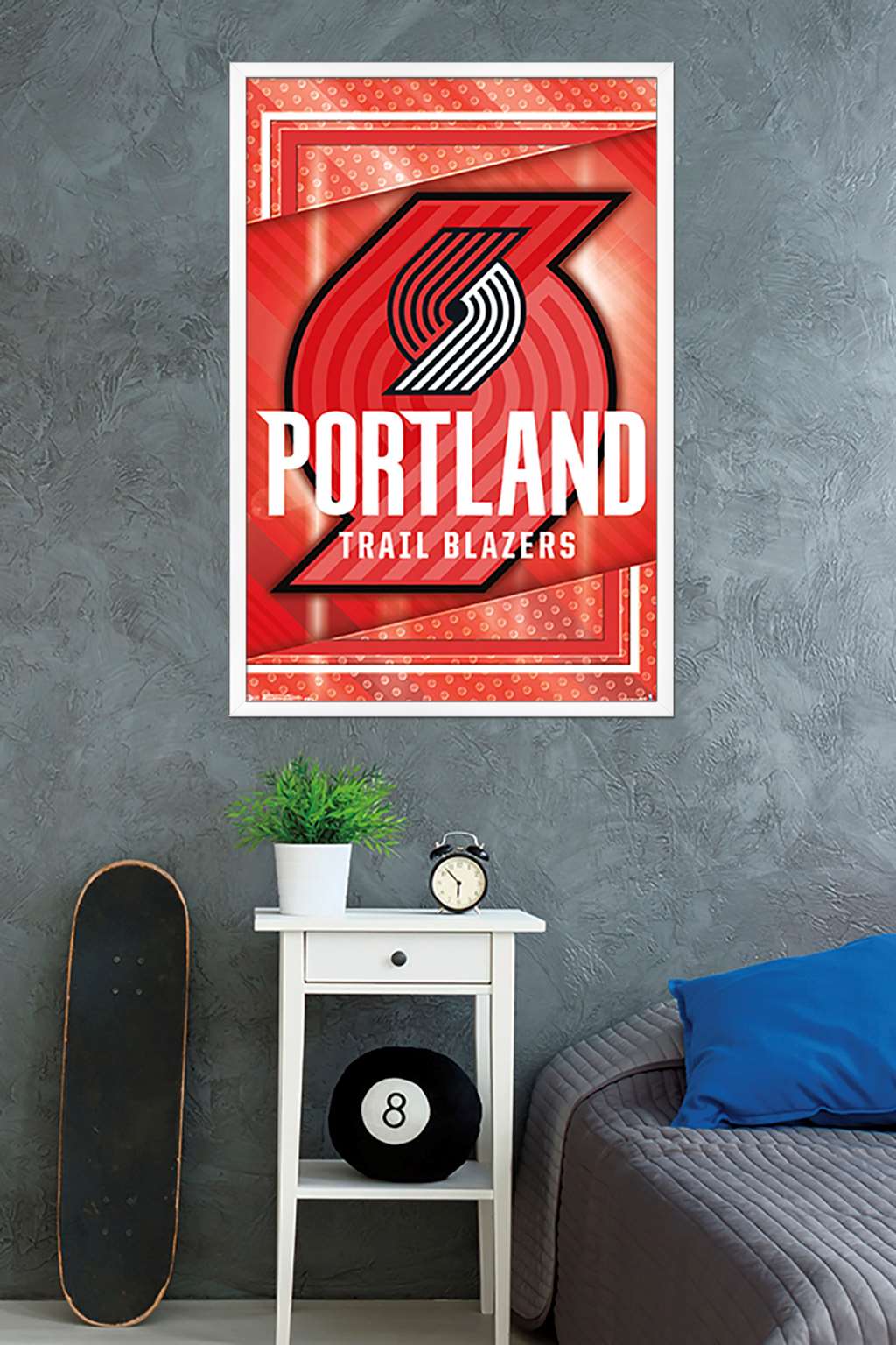 NBA Portland Trail Blazers - Logo 17 Wall Poster, 22.375" x 34", Framed
