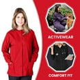 thumbnail image 5 of Women's Warm Up Medical Scrub Jacket (Red, 5X-Large), 5 of 7
