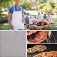thumbnail image 4 of Grill mesh mat - Set of 5 Non Stick BBQ , Heavy Duty, Reusable Grilling mats, Easy to Clean - Works on Gas, Charcoal, Pellet Grill - 15.75 x 13 in, Black, 4 of 4