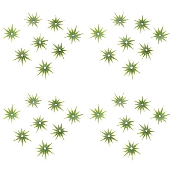 Mobestech 40Pcs Fake Flower Calyxes Green Plastic Sepals for DIY Wreaths and Bouquet Making
