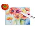 thumbnail image 4 of Gerbera Daisies in Watercolor Glass Cutting Board Large 12 in x 15 in, 4 of 5