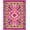 Pink Multicolor, Pattern 3, variant on ODIKA Hooked Southwestern Tiger Boho Aztec Maximalist Border Tibetan for Dorm Room, Small Living Apartment, Stain Resistant Low Profile