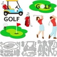 thumbnail image 1 of Troqueles de corte de golf para hombre y mujer para scrapbooking DIY, troqueles de metal para deportes de golf, plantillas de repujado, 1 of 9