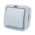 thumbnail image 3 of Accesorio de interruptor de luz exterior, mecanismo unipolar de doble tiro, gris, IP66, resistente al agua, para exteriores, puertos, patio, piscina,, 3 of 10