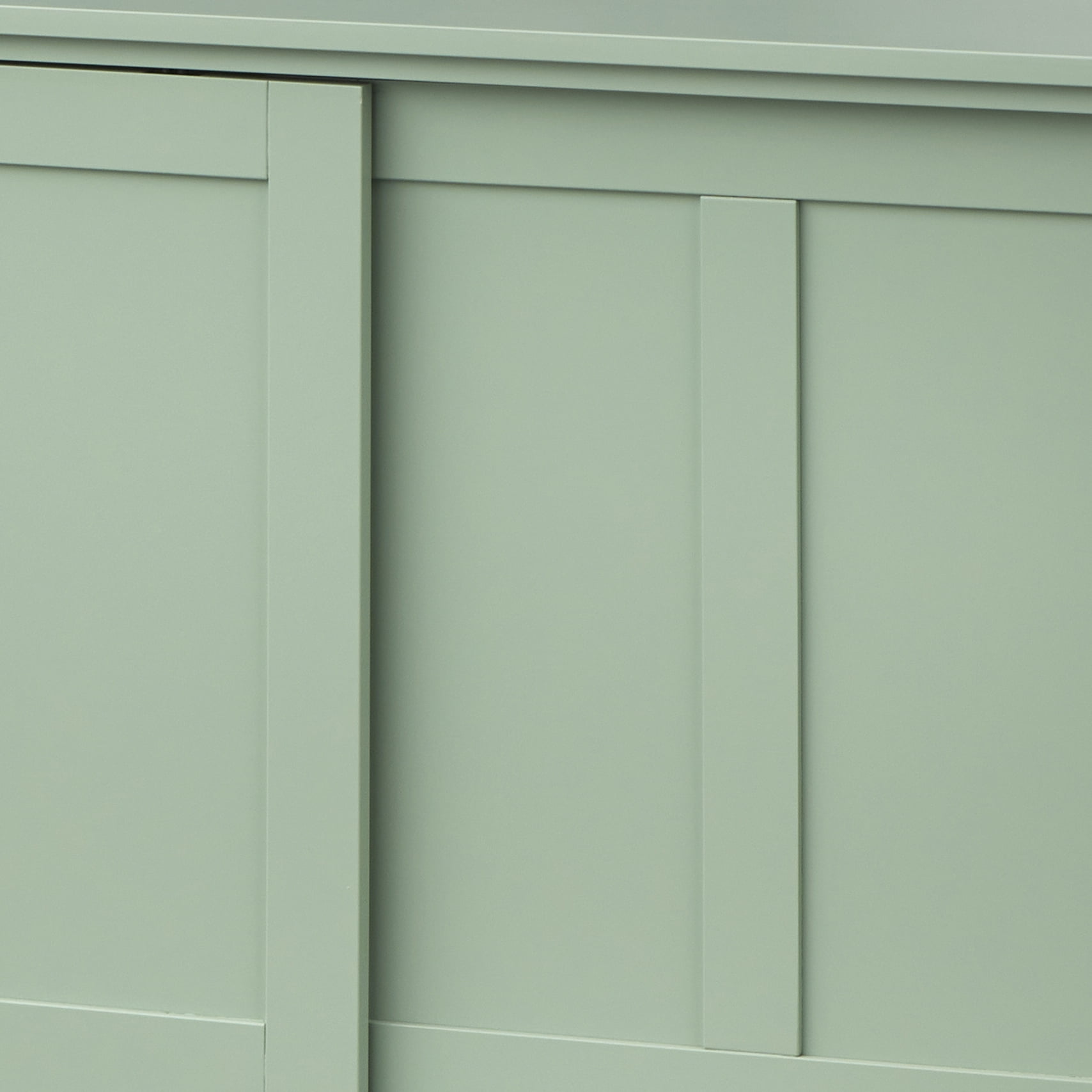 TMS Pacific Wood Sliding Door Storage Cabinet, Adjustable Shelves, Mint, 45lb