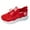 Red, variant on Knit Mesh Sneakers for Women Casual Thick Sole Cushioning Running Shoes Breathable Lace up Tennis Shoes Slip on Loafers Red Size 6.5