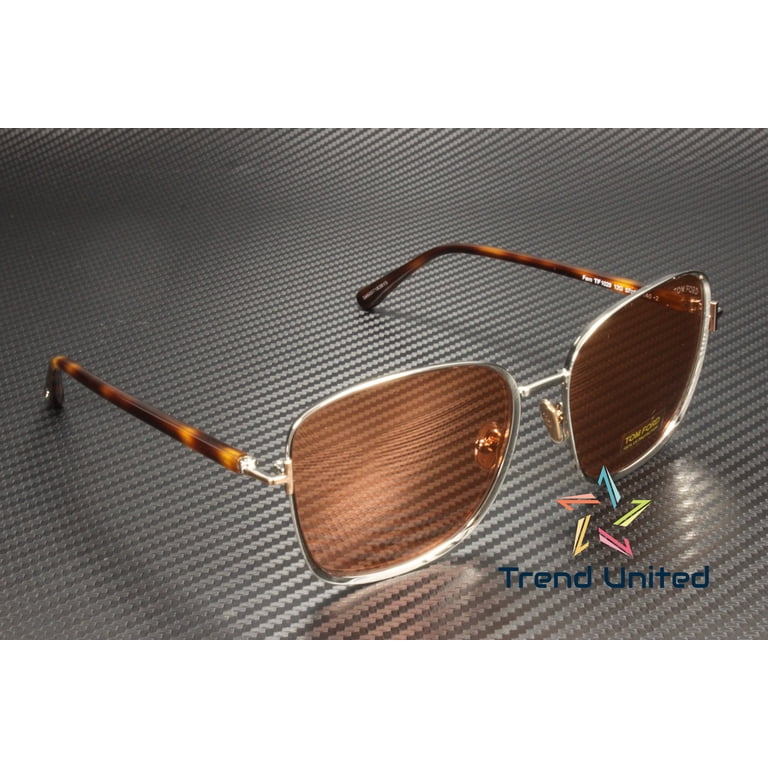 NWT Tom Ford FT1029 Dark Ruthenium Rectangle 57mm Sunglasses Amazon.com: Tom Ford FERN FT 1029 Dark Ruthenium/Brown 57/17  main image 4