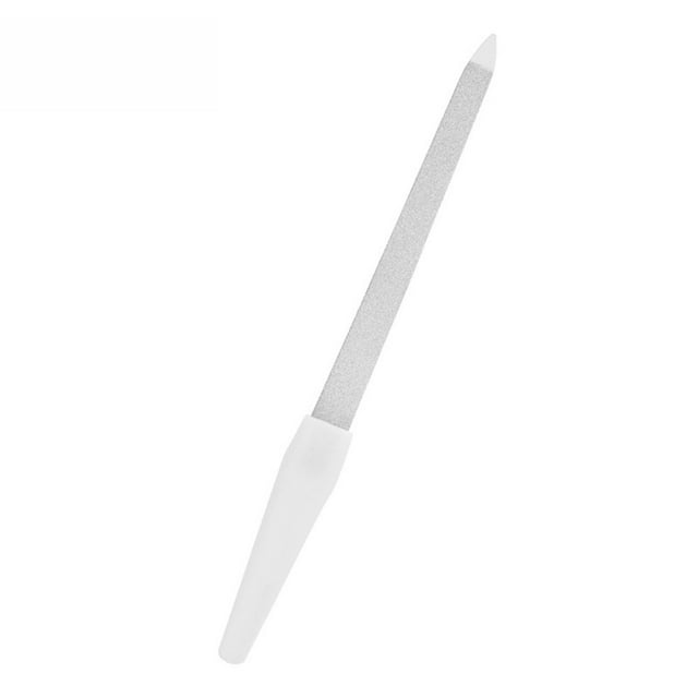 Salon Buffer Double Head Non-Slip Handle Nail Polishing Multifunctional 2 in 1 Manicure Tool Dual Use Stainless Steel Nail File D