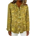 thumbnail image 5 of FNFYFH Sequin Tops for Women Plus Size Sparkly Button Down Shirt Long Sleeve Sequin Top Casual Party Club Clothes, 5 of 6