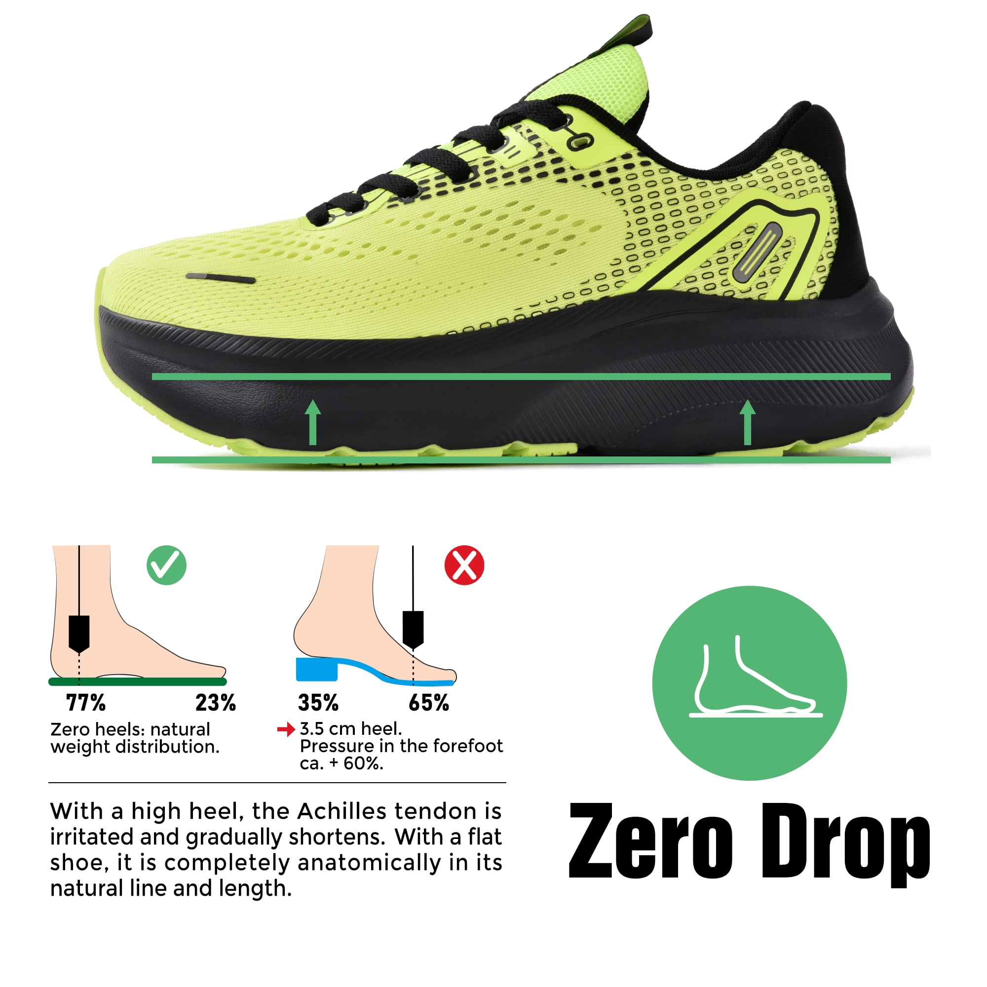 SUYSTEX Wide Toe Box Shoes for Men Arch Support Shoes Wide Width Sneakers for Running Walking Athletic Orthopedic Plantar Fasciitis Workout with Thick Cushioned Zero Drop Sole