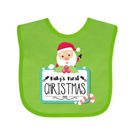 

Inktastic Baby s First Christmas Gift Baby Boy or Baby Girl Bib