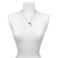 thumbnail image 3 of Delight Jewelry Acrylic 5/16" Teal Heart - Love and Lock Charm Necklace, 18"+1", 3 of 4