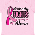 thumbnail image 4 of Inktastic Breast Cancer Awareness Nobody Fights Alone Pink Ribbon Boys or Girls Baby Bodysuit, 4 of 5