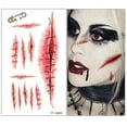 thumbnail image 4 of 24 Sheets Halloween Tattoo Sticker Horrible Body Scar Tattoo Temporary Sticker, 4 of 7