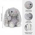 thumbnail image 3 of 6.3" Silver Grey Mini Floppy Eared Easter Bunny Plush Toys - Small Bunny Stuffed Animals - Soft Chrome Plushies for Easter Basket Stuffers - Modern Farmhouse Spring Decor Boys, 3 of 5