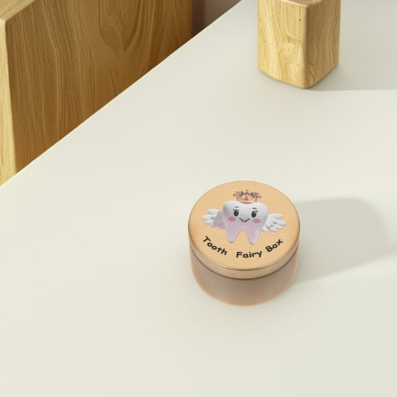MLINS Tooth Fairy Box For Girls Stores Lost Teeth For Kids Souvenir Dropped Tooth Keepsake Storage Box Present For Little Girl Golden