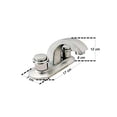 thumbnail image 3 of Llave Mezcladora Baño Lavabo Alfa  Satinado de Acero Inoxidable Manerales Atenas Corto, 3 of 3