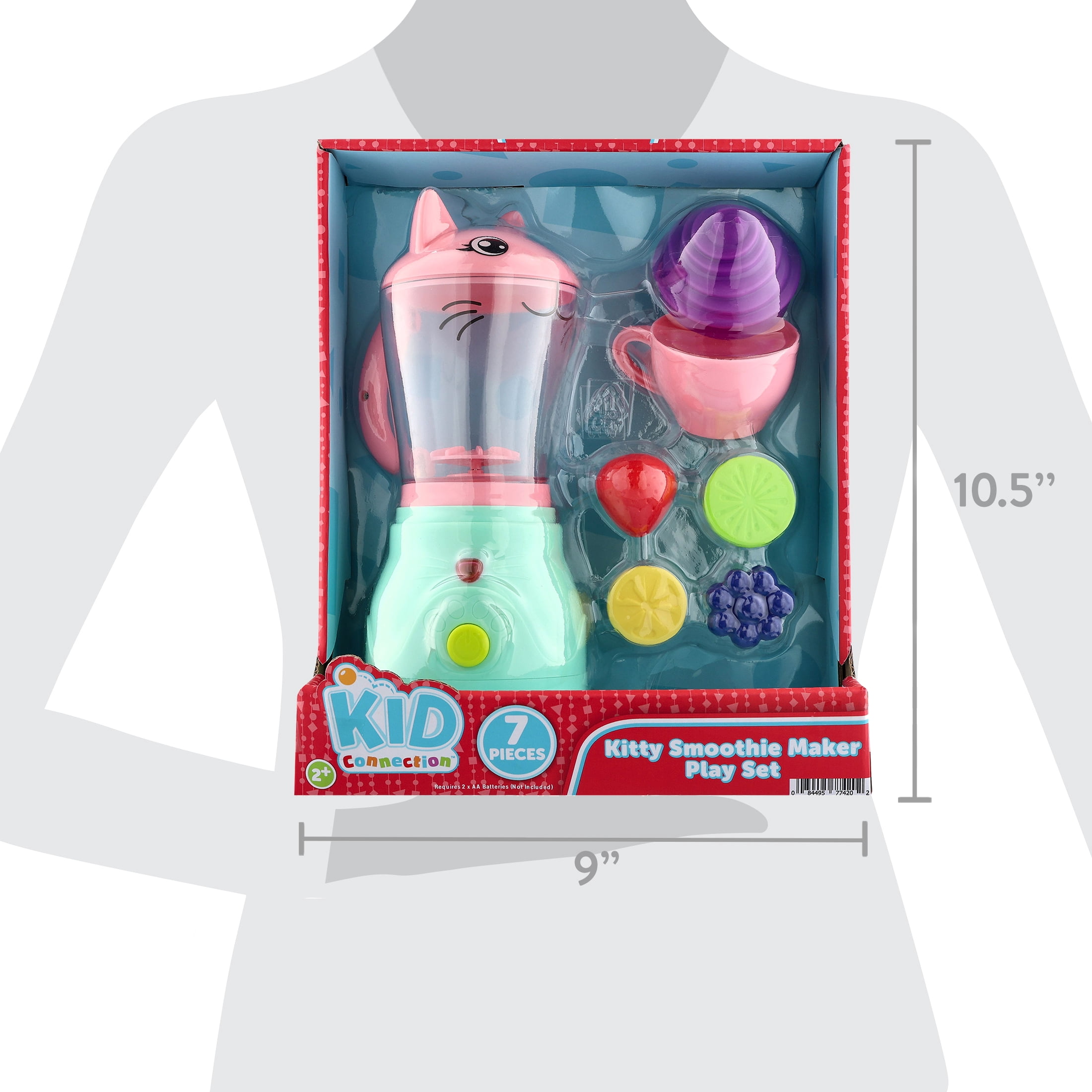 Kid Connection Kitty Smoothie Maker Pretend Play Set, 7 Pieces