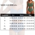 thumbnail image 3 of Women’s Two Piece V Wire Bikini Set with High Waist Bottoms and Adjustable Spaghetti Straps for Beach or Poolwear Black L, 3 of 5