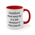 thumbnail image 4 of New Mom Gift TwoTone 11oz Mug Parenthood where every day is a new adventure, 4 of 4