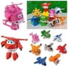 8 Pcs of Super Toys Planes Deformation Airplane Robot Action Figures. Perfect for your Super Wings Toys Collection