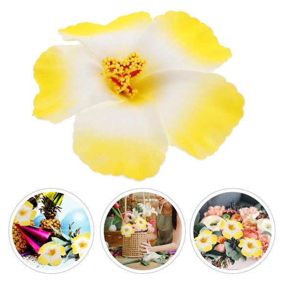 Hemoton 10pcs Hawaiian Flower Vivid Artificial Tropical Flowers and Hibiscus for Summer Hawaiian Luau Tabletop Arrangements Creative DIY Projects