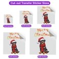 thumbnail image 5 of Merry Christmas Rottweiler Enjoys Woofmas Winter Xmas Holiday Cutout Transfer Sticker Rottie Dog Lover Gifts Idea Transparent Decal Art Decor - 02022, 5 of 5