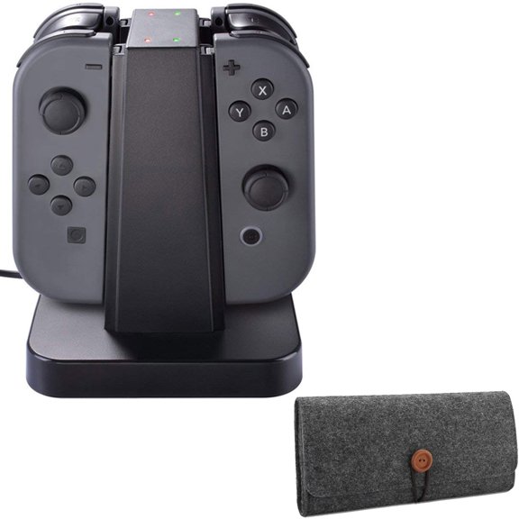 Deco Gear Compatible With Nintendo Switch Joy-Con Charging Dock (NSCD) with Lightweight Protective Sleeve