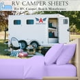 thumbnail image 2 of RV Short Queen 60" X 75" Sheet Set 600 Thread-Count 100% Egyptian Cotton 8-Inch Deep Pockets - Made for RV - Lilac Color, 2 of 7