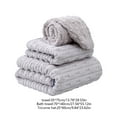 thumbnail image 3 of JGJJUGN Velvet Candy Striped Bath Towel Set - Soft Absorbent Face Wash Towels - Thickened Plush Bathroom Towels - Travel and Home Use - 3 Piece Gift Package - Stylish Color Options, 3 of 6
