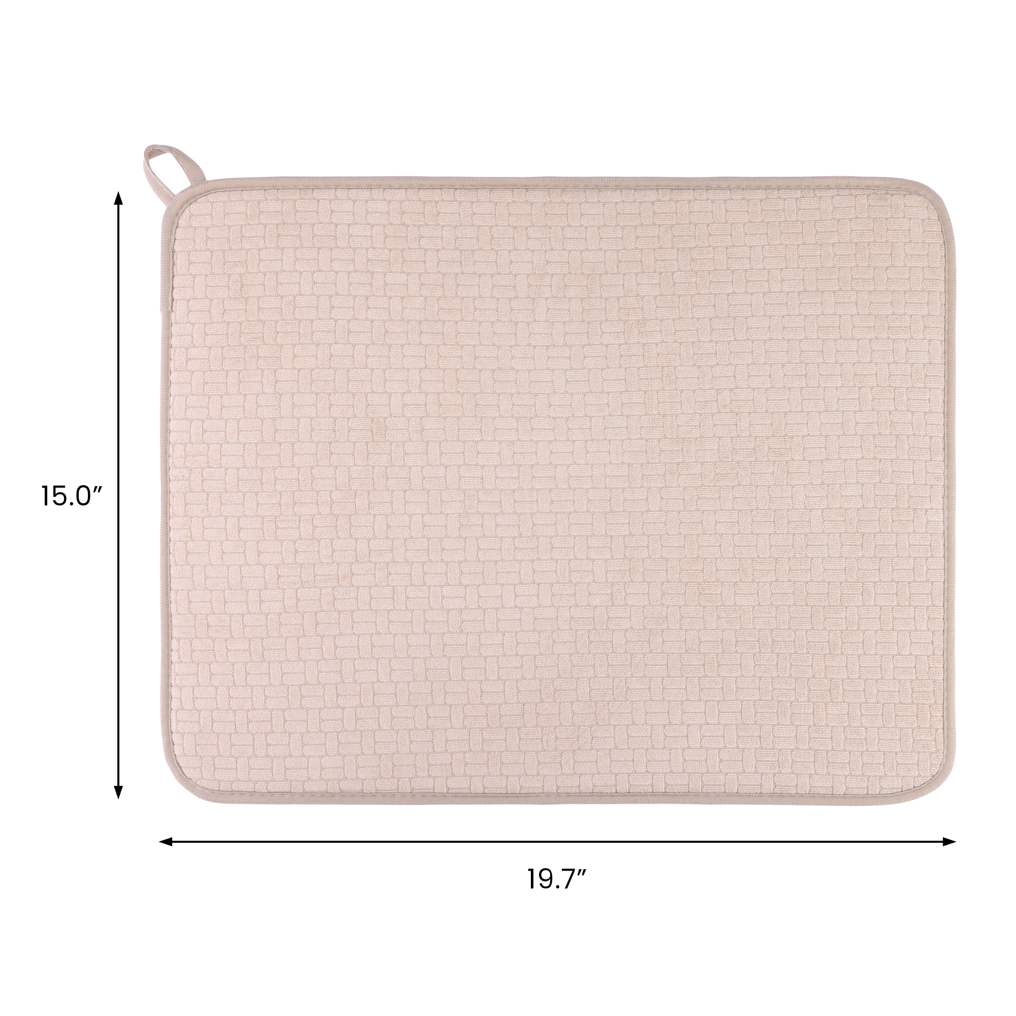 Unique Bargains Absorbent Microfiber Kitchen Mat Stone Drying Mat Coffee 19.7*15.0 in