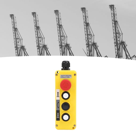 Interruptor De Botón De Grúa De Polipasto, Control De Polipasto De Grúa De Construcción Robusta 3 Teclas IP68 A Prueba De Agua Artesanía única Fácil Operación Para