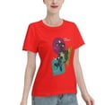 thumbnail image 2 of Women's Basic Short Sleeve T-Shirt Demon Slayer Street Style, 2 of 6