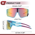 thumbnail image 4 of Gafas de montar en motocicleta Unique Bargains 1 Pc No plegables Antirreflejo Tri-Acetato de celulosa PC UV400 Lente colorida Marco azul y rojo, 4 of 6