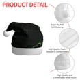 thumbnail image 4 of Salouo Black Marble for Adult Christmas Hat Xmas Holiday Hat Santa Hat for Women & Men Festive Headwear Accessories Fit for Christmas/ New Year/Holiday/Party,1PC, 4 of 6