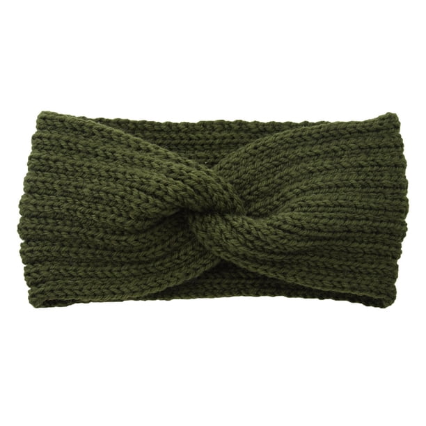Diadema de ganchillo Qarigey para El sudor color Verde pepinillo profundo