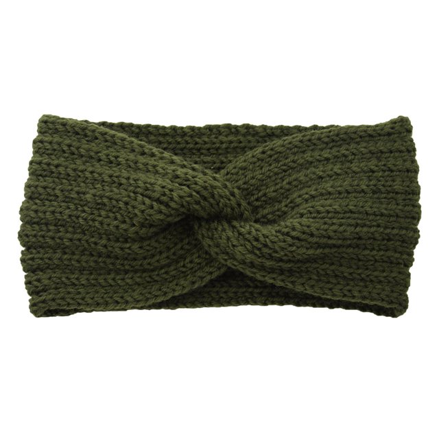 Diadema de ganchillo Qarigey para El sudor color Verde pepinillo profundo