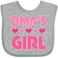 thumbnail image 3 of Inktastic Oma's Girl Heart Girls Baby Bib, 3 of 4
