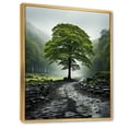 thumbnail image 2 of Designart "Green Trees Muted Tree" Landscape Trees Floater Framed Canvas Art Print, 2 of 7