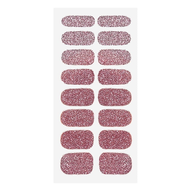Birdeem 16 Small Nail Art Stickers Solid Color Glossy Nail Stickers