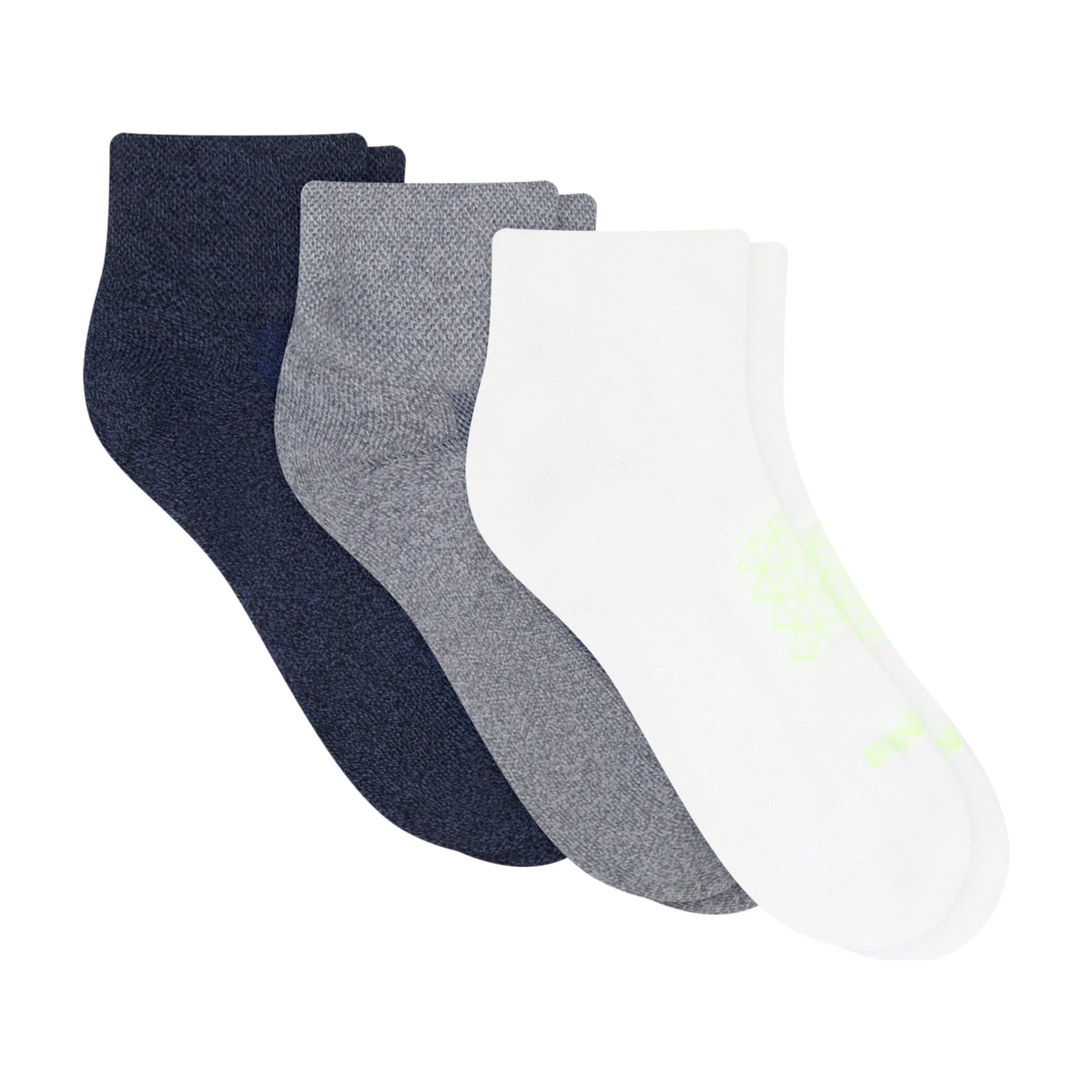 Hanes Mens Ankle Socks, Cushioned, Absolute Comfort, 3-Pack, Size 6-12, White