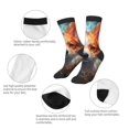 thumbnail image 3 of Fuzoiu Cartoon Pattern Corgi Print Kids Socks For Boys Girls,Grip Crew Socks with Non Slip,Lightweight Stretch Crew Socks,Toddlers Crew Boot Socks, 3 of 5