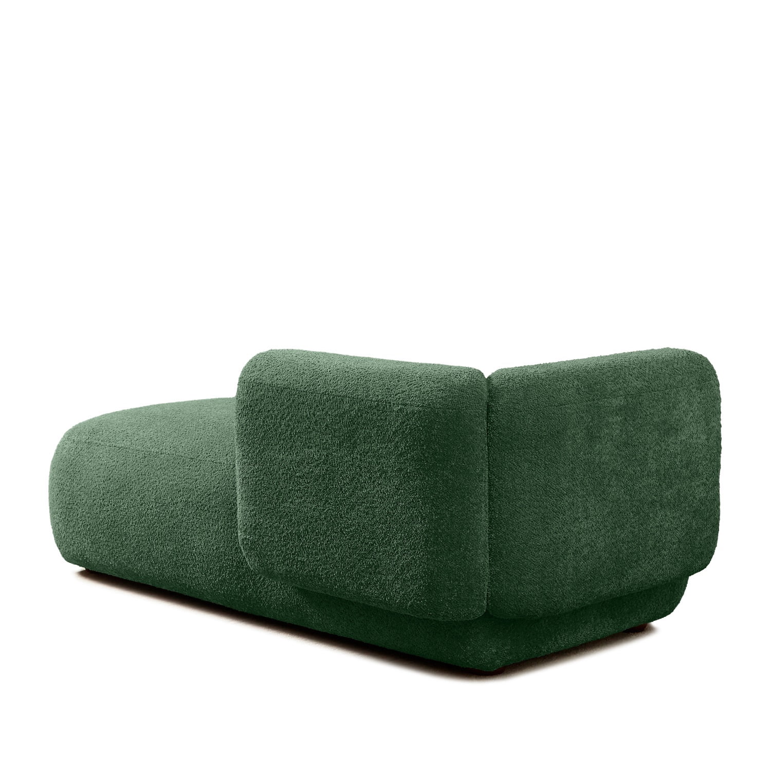 Hommoo 64" Boucle Upholstered Chaise Lounge Chair, Modern Tufted Leisure Sofa Chaise Sofa for Living Room, with Left Arm, Green