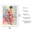 thumbnail image 2 of Pretty in Pink - Vintage Pin Up Girl Print by William Medcalf c.1955 - Fine Art Matte Paper Print (Unframed) 24x32in, 2 of 4
