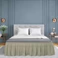 thumbnail image 2 of PiccoCasa Polyester Brushed Bed Skirt with Elastic Dust Ruffles 16" Drop, King Khaki, 2 of 8